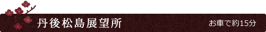 丹後松島展望所 お車で約15分